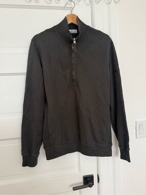 Men's Stone Island Black Quarter-Zip Sweater